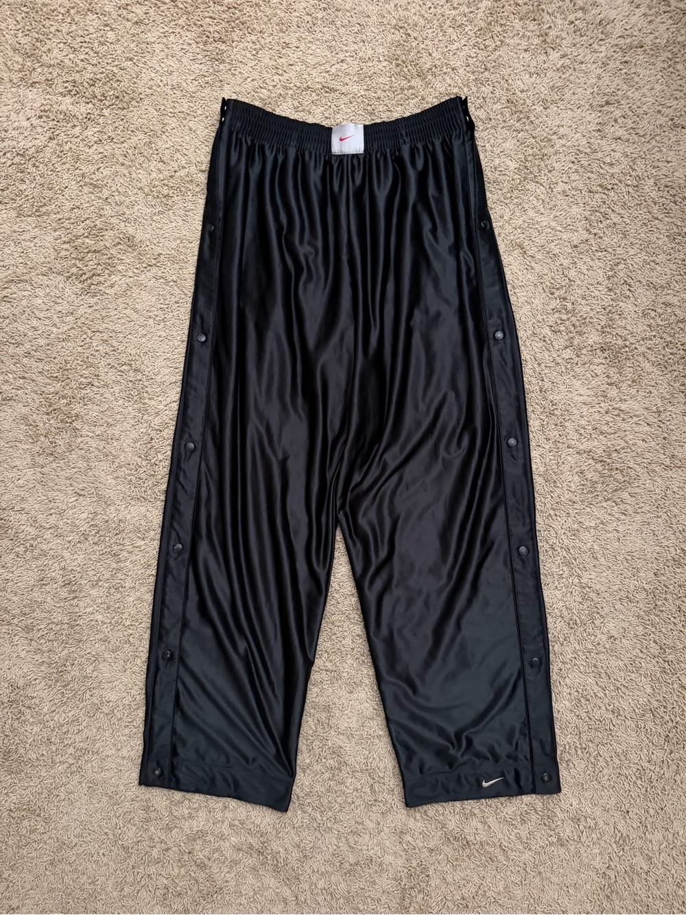 VTG 90s Nike Tear Away Snap Warm Up Baggy Basketball Reversible Pants L/XL 34x33